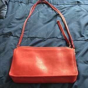 Coach Vibrant Red Leather Shoulder Bag